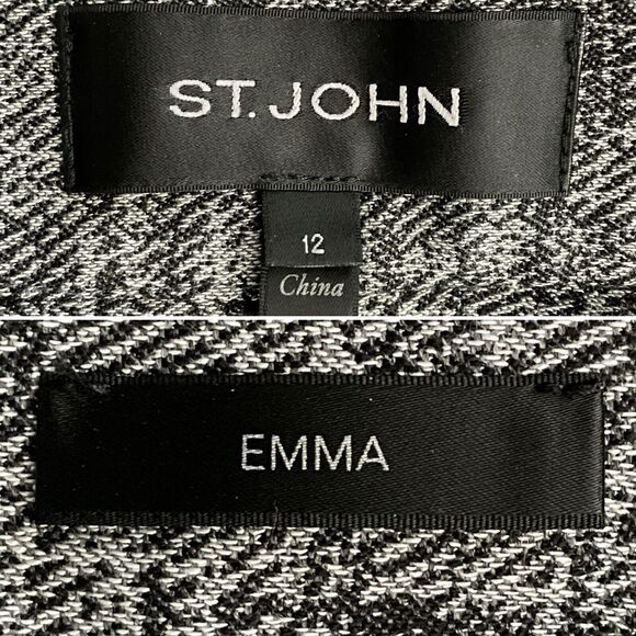 St. John Pants Gray Emma Wool Blend Straight Leg Classic Trouser Career 12 - Picture 3 of 9